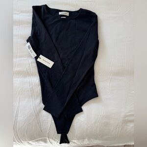 Babaton Black Long Sleeve Bodysuit